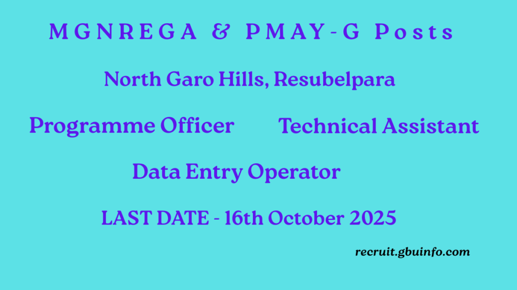MGNREGA & PMAY-G Posts