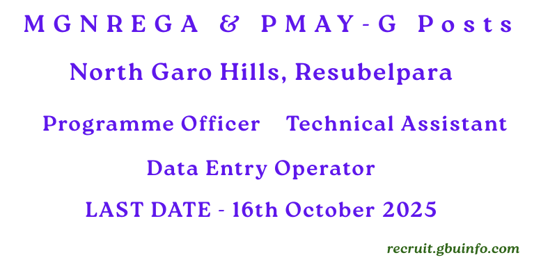 MGNREGA & PMAY-G Posts