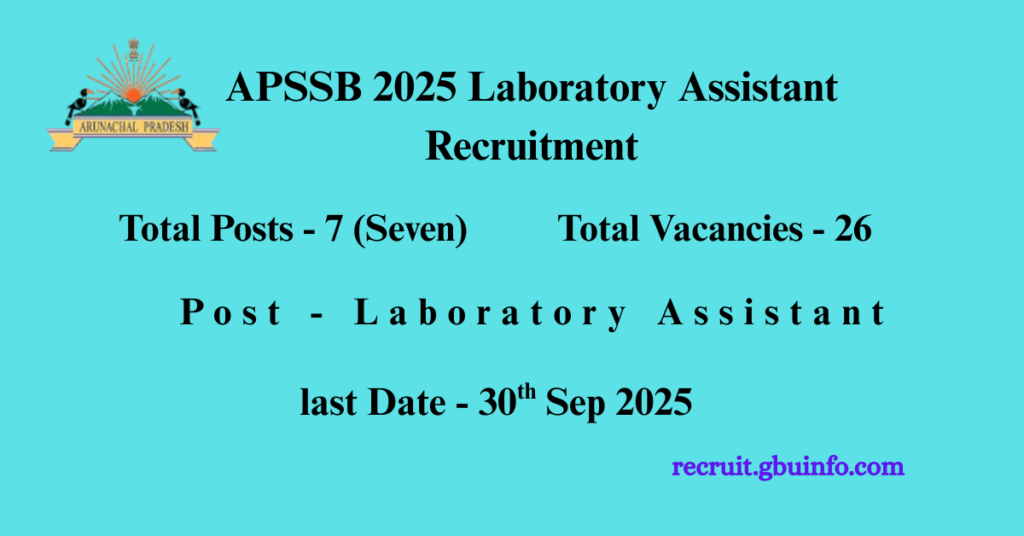 APSSB 2025 Laboratory Assistant