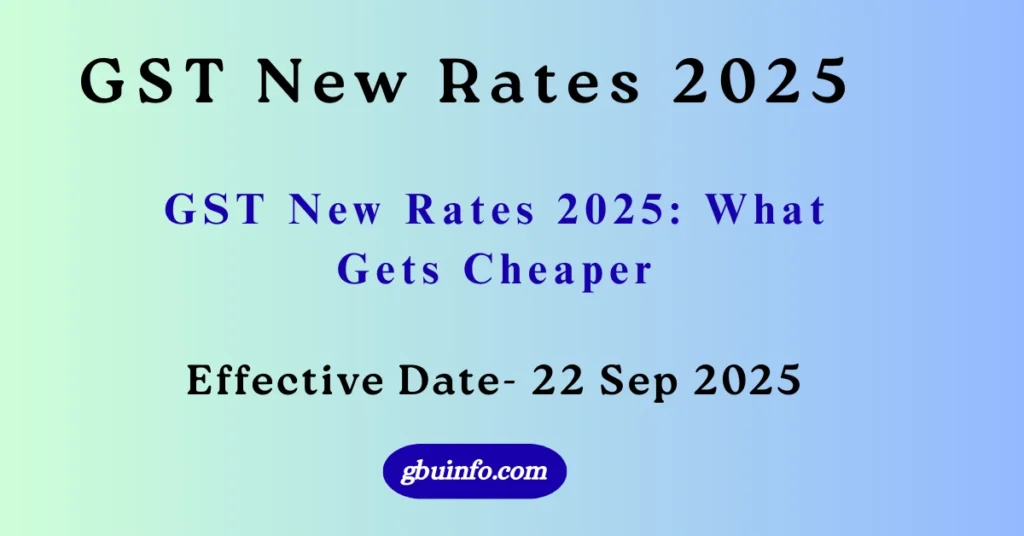 GST New Rates 2025