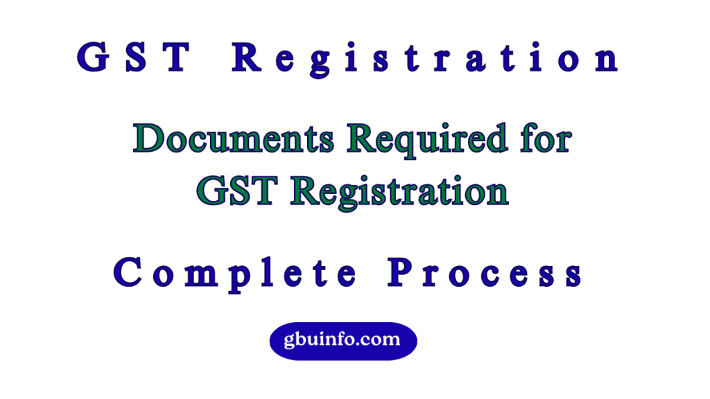 Documents Required for GST Registration in 2025