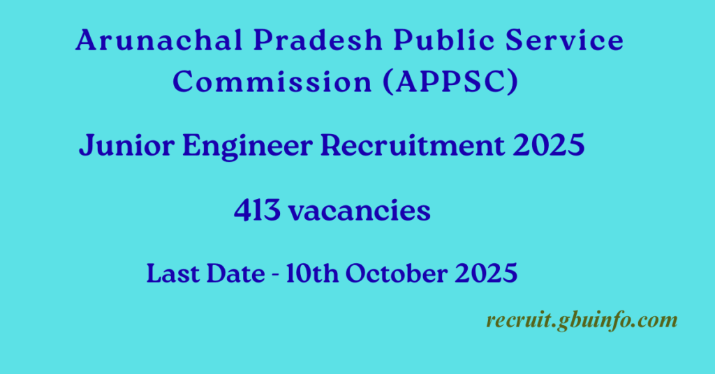 APPSC Junior Engineer Recruitment 2025