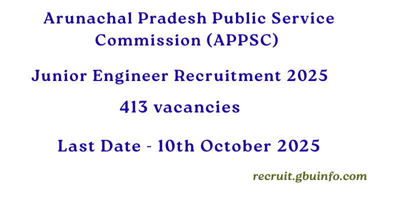 APPSC Junior Engineer Recruitment 2025