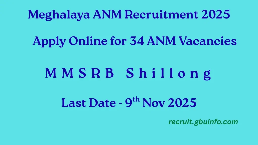 Meghalaya ANM Recruitment 2025