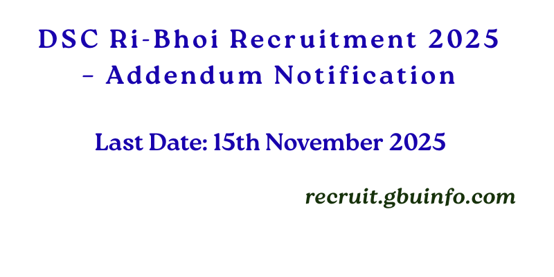 DSC Ri-Bhoi recruitment 2025