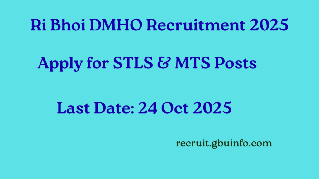 Ri Bhoi DMHO Recruitment 2025